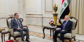 الرئيس العراقي يستقبل السفير الفلسطيني احمد الرويضي ويؤكد موقف العراق الداعم للقضية الفلسطينية
