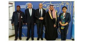 وفد اللجنة الوزارية المكلف من القمة العربية الإسلامية المشتركة غير العادية يلتقون المفوض السامي لحقوق الإنسان في الأمم المتحدة
