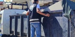 سلفيت: الضابطة الجمركية تضبط 6 أطنان نفايات قادمة من المستوطنات