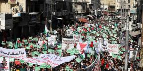 مسيرات في الاردن رفضا للعدوان على قطاع غزة