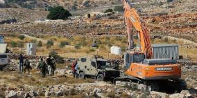الاحتلال يستولي على حفّار في قرية نحالين غرب بيت لحم