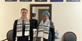 سفير دولة فلسطين يزور سفيرة جنوب أفريقيا