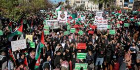 مسيرة في رام الله إسنادا لغزة وتنديدا بالعدوان المتواصل