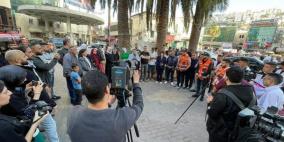 وقفة نصرة لغزة ومساندة للمعتقلين في نابلس