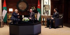 الرئيس عباس يجتمع مع العاهل الأردني الملك عبدالله الثاني