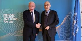 الوزير د.المالكي يطالب المفوض السامي لحقوق الانسان بتفعيل ادوات المساءلة وإعادة الفريق الدولي إلى فلسطين