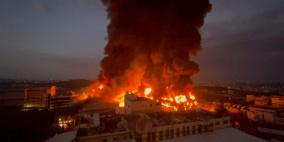 بعد  سبع ساعات: "الدفاع المدني" يسيطر على حريق  أحد المصانع الحيوية في الخليل