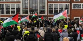 تظاهرة في مدينة آرهوس الدنماركية نصرة لفلسطين ورفضا للعدوان على غزة
