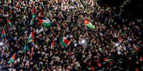 مسيرة حاشدة وسط عمان تنديدا بالعدوان الإسرائيلي على غزة