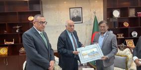 الرجوب يطلع وزير خارجية بنغلادش على آخر التطورات