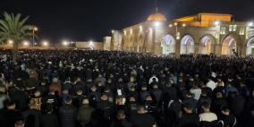150 ألف مصل يؤدون العشاء والتراويح في المسجد الأقصى
