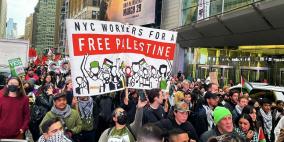 نيويورك: 30 ألف متظاهر في مسيرة ضخمة ضد تواصل العدوان الإسرائيلي على غزة 