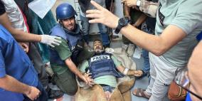 إصابة عدد من الصحفيين إثر استهداف الاحتلال في النصيرات