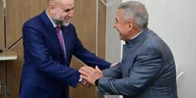 الهباش يطلع رئيس جمهورية تتارستان على الأوضاع في فلسطين تحت العدوان الإسرائيلي 