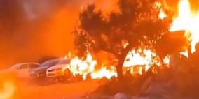 الاحتلال يطلق الرصاص تجاه طواقم إطفائية بلدية نابلس أثناء إخمادها حرائق