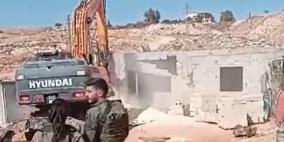 الاحتلال يهدم منزلا في جبع شمال شرق القدس