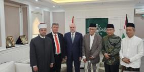 الهباش يلتقي رئيس "نهضة العلماء" لبحث التعاون وسبل دعم شعبنا في مواجهة تحديات الاحتلال