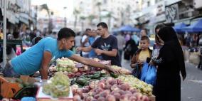 الإحصاء: ارتفاع مؤشر غلاء المعيشة في الضفة وانخفاضه في غزة