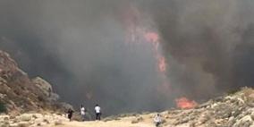 حريق ضخم في وادي القلط بين أريحا والقدس