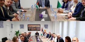 الشيخ يستعرض تحديات القضية الفلسطينية مع ممثلين عن المجتمع المدني