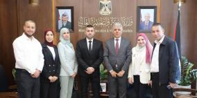 برهم يستقبل وفداً من مؤسسة الشبكة الفلسطينية لتطوير الإعلام لبحث مرتكزات التعاون المشترك