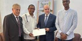 الهباش يسلم وزير خارجية غينيا- بيساو رسالة من الرئيس إلى رئيس الجمهورية