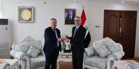السفير عواد يستعرض الأوضاع في فلسطين خلال لقائه نظيره العراقي ببكين