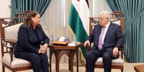 الرئيس يستقبل زوجة القائد مروان البرغوثي