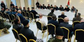 قائد قوات الامن الوطني والمحافظ يتفقدان القوة الامنية العاملة في بلدة كفر زيباد بقلقيلية