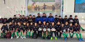 شاهد| افتتاح مركز "العنقاء" لتدريب كرة القدم للأطفال في غزة