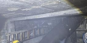 صور.. شظية تدمر منزلا من ثلاثة طوابق وتسبب حريقا وأضرارا هائلة في سلفيت