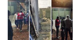 مستعمرون يحرقون مسجدا في قرية دوما جنوب نابلس