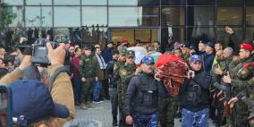 تشييع جثامين الشهيدات الثلاث في جنازة عسكرية مهيبة في الخليل