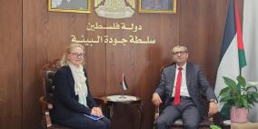 سلطة جودة البيئة تبحث مع القنصلية الليتوانية تعزيز التعاون وتطوير مشروع التوأمة