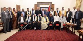 الرئيس عباس يستقبل وفد مشايخ ووجهاء بئر السبع