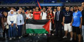 فيديو: مارادونا جونيور يهتف لفلسطين في مباراة ودية