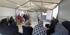 ورشة توعوية في دير البلح لتعزيز دور السيدات في التماسك المجتمعي داخل مخيمات الإيواء