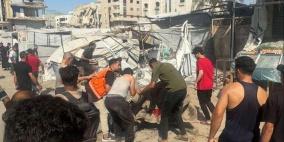 إصابات جراء قصف الاحتلال خيمة نازحين وسط مدينة غزة