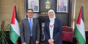 غنام تبحث مع القنصل المصري الجديد المستجدات على الساحة الفلسطينية