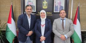 غنام تستقبل د. نزار حجة وأرنان بشير وتشيد بجهود اطلاق جمعية "نبض" الأولى لرعاية أطفال القلب في فلسطين