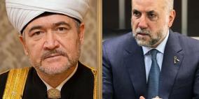 الهباش ومفتي روسيا يبحثان تصاعد العدوان الإسرائيلي على الشعب الفلسطيني