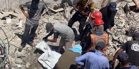 انتشال 55 رفات شهيد من تحت أنقاض منزل في مدينة غزة