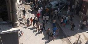 مصابون بقصف للاحتلال في مخيم الشاطئ غرب غزة