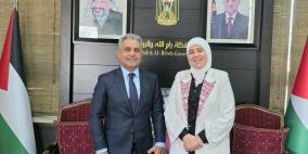 غنام تبحث مع السفير المصري اخر مستجدات الأوضاع في فلسطين  