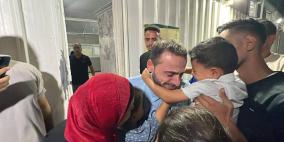 صورة: وصول خمسة أسرى محررين إلى مجمع ناصر الطبي في خان يونس