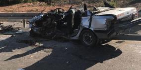 بالصور: وفاة مواطن وإصابة آخرين في حادث سير  مروع غرب سلفيت
