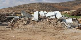 الاحتلال يهدم  ثلاثة مساكن في مسافر يطا جنوب الخليل 
