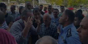 تجار جنين يعتصمون وسط شارع الناصرة احتجاجا على اجراءات البلدية