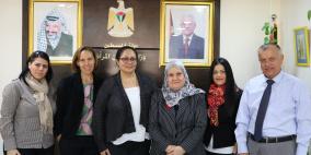 الأغا تلتقي مع مديرة مركز المرأة الفلسطينية للأبحاث والتوثيق (اليونسكو) 