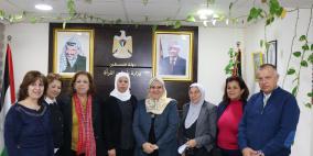 الأغا تبحث مع الأمانة العامة لاتحاد المرأة الفلسطينية  آليات تعزيز التعاون المستقبلي 